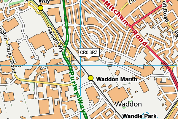 CR0 3RZ map - OS VectorMap District (Ordnance Survey) CR0 3RZ map - OS VectorMap District (Ordnance Survey)