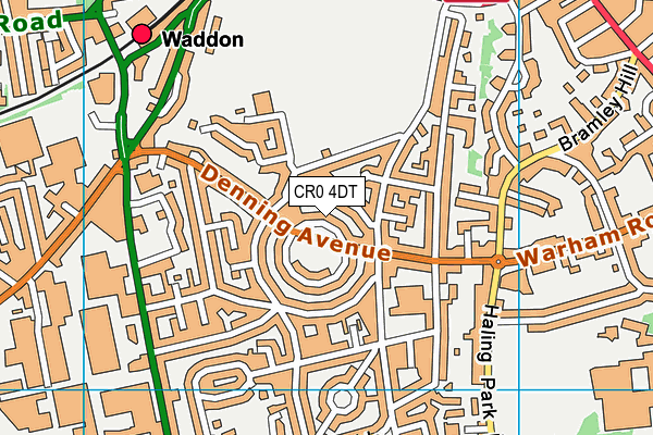 CR0 4DT map - OS VectorMap District (Ordnance Survey) CR0 4DT map - OS VectorMap District (Ordnance Survey)