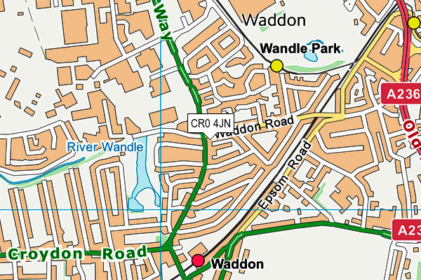 CR0 4JN map - OS VectorMap District (Ordnance Survey)