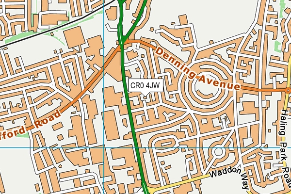 CR0 4JW map - OS VectorMap District (Ordnance Survey) CR0 4JW map - OS VectorMap District (Ordnance Survey)