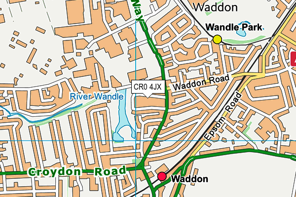 CR0 4JX map - OS VectorMap District (Ordnance Survey) CR0 4JX map - OS VectorMap District (Ordnance Survey)