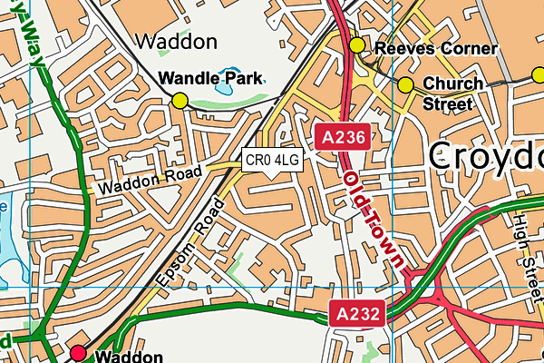 CR0 4LG map - OS VectorMap District (Ordnance Survey) CR0 4LG map - OS VectorMap District (Ordnance Survey)