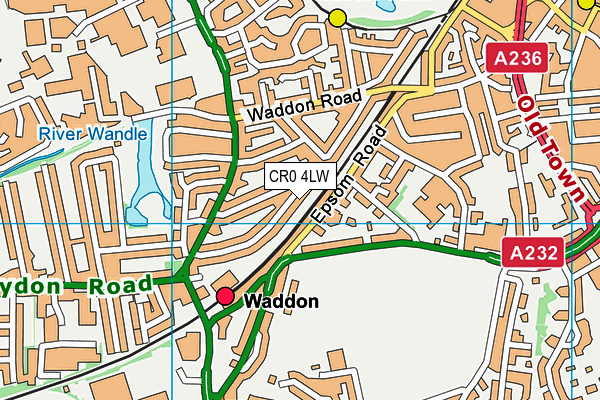 CR0 4LW map - OS VectorMap District (Ordnance Survey) CR0 4LW map - OS VectorMap District (Ordnance Survey)