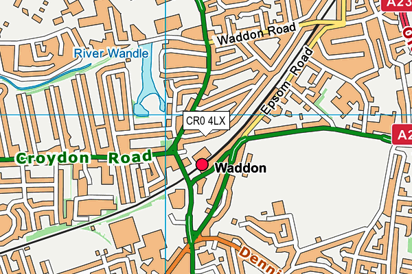 CR0 4LX map - OS VectorMap District (Ordnance Survey) CR0 4LX map - OS VectorMap District (Ordnance Survey)