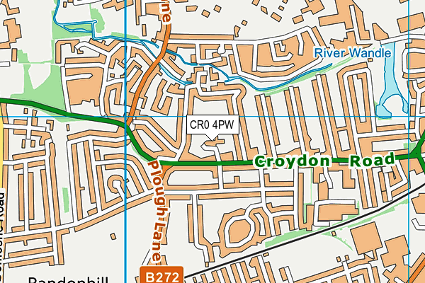 CR0 4PW map - OS VectorMap District (Ordnance Survey) CR0 4PW map - OS VectorMap District (Ordnance Survey)