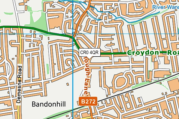 CR0 4QR map - OS VectorMap District (Ordnance Survey) CR0 4QR map - OS VectorMap District (Ordnance Survey)