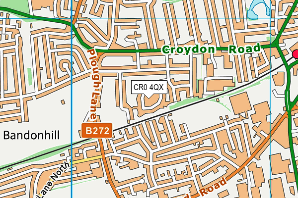 CR0 4QX map - OS VectorMap District (Ordnance Survey) CR0 4QX map - OS VectorMap District (Ordnance Survey)