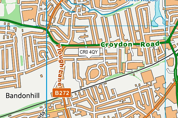 CR0 4QY map - OS VectorMap District (Ordnance Survey) CR0 4QY map - OS VectorMap District (Ordnance Survey)