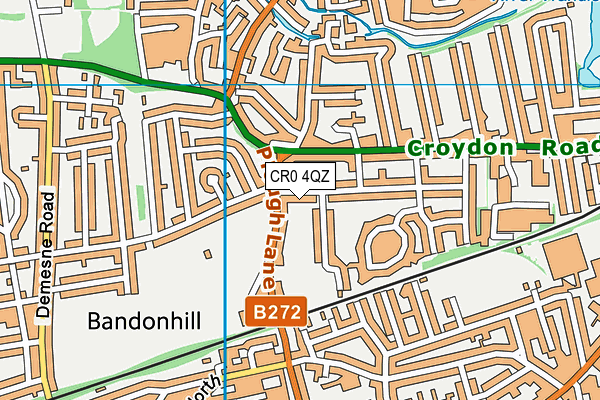 CR0 4QZ map - OS VectorMap District (Ordnance Survey) CR0 4QZ map - OS VectorMap District (Ordnance Survey)