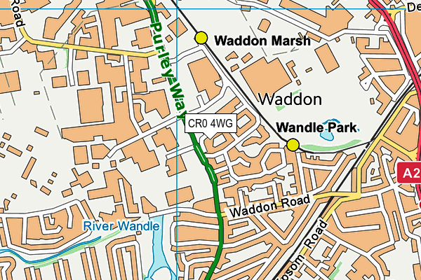CR0 4WG map - OS VectorMap District (Ordnance Survey) CR0 4WG map - OS VectorMap District (Ordnance Survey)
