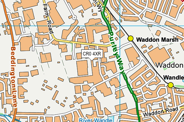 CR0 4XR map - OS VectorMap District (Ordnance Survey)