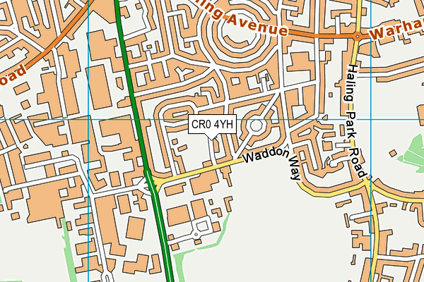 CR0 4YH map - OS VectorMap District (Ordnance Survey) CR0 4YH map - OS VectorMap District (Ordnance Survey)