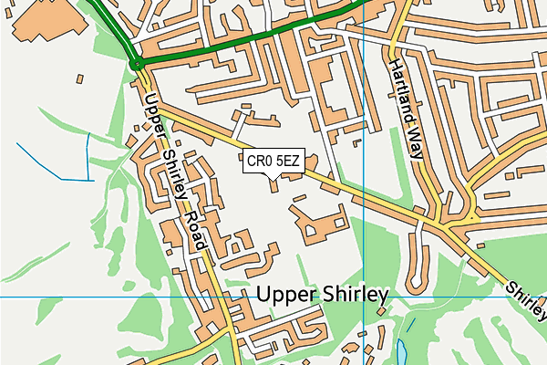 CR0 5EZ map - OS VectorMap District (Ordnance Survey)