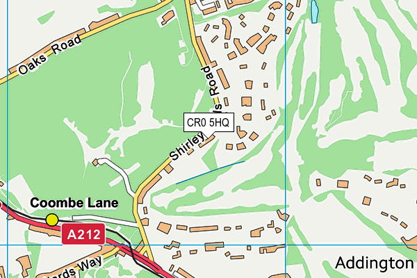 CR0 5HQ map - OS VectorMap District (Ordnance Survey) CR0 5HQ map - OS VectorMap District (Ordnance Survey)