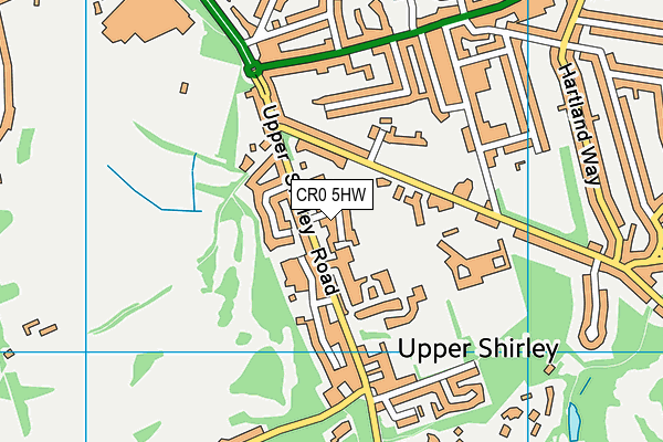 CR0 5HW map - OS VectorMap District (Ordnance Survey) CR0 5HW map - OS VectorMap District (Ordnance Survey)