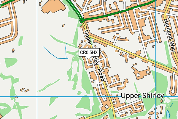 CR0 5HX map - OS VectorMap District (Ordnance Survey) CR0 5HX map - OS VectorMap District (Ordnance Survey)
