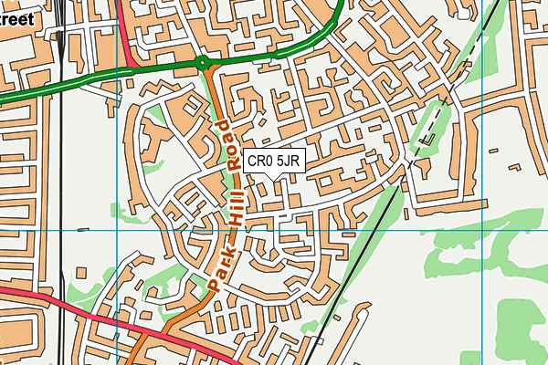 CR0 5JR map - OS VectorMap District (Ordnance Survey) CR0 5JR map - OS VectorMap District (Ordnance Survey)