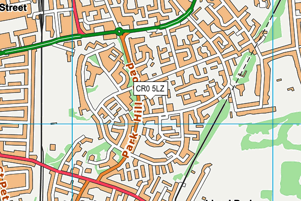 CR0 5LZ map - OS VectorMap District (Ordnance Survey)