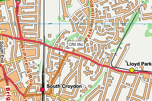 CR0 5NJ map - OS VectorMap District (Ordnance Survey) CR0 5NJ map - OS VectorMap District (Ordnance Survey)