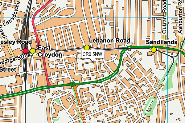 CR0 5NW map - OS VectorMap District (Ordnance Survey) CR0 5NW map - OS VectorMap District (Ordnance Survey)