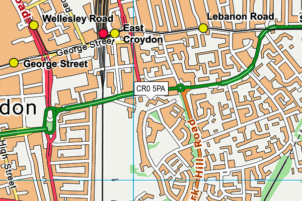 CR0 5PA map - OS VectorMap District (Ordnance Survey) CR0 5PA map - OS VectorMap District (Ordnance Survey)