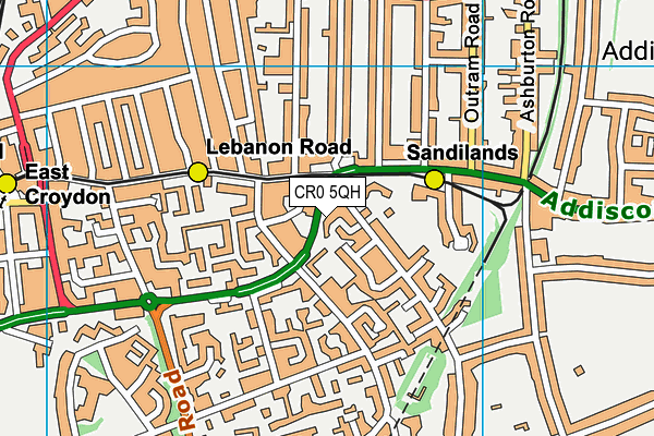 CR0 5QH map - OS VectorMap District (Ordnance Survey) CR0 5QH map - OS VectorMap District (Ordnance Survey)