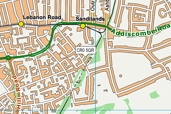 CR0 5QR map - OS VectorMap District (Ordnance Survey) CR0 5QR map - OS VectorMap District (Ordnance Survey)
