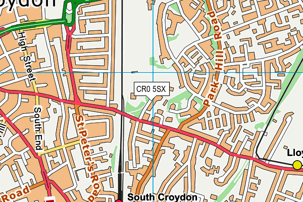 CR0 5SX map - OS VectorMap District (Ordnance Survey) CR0 5SX map - OS VectorMap District (Ordnance Survey)