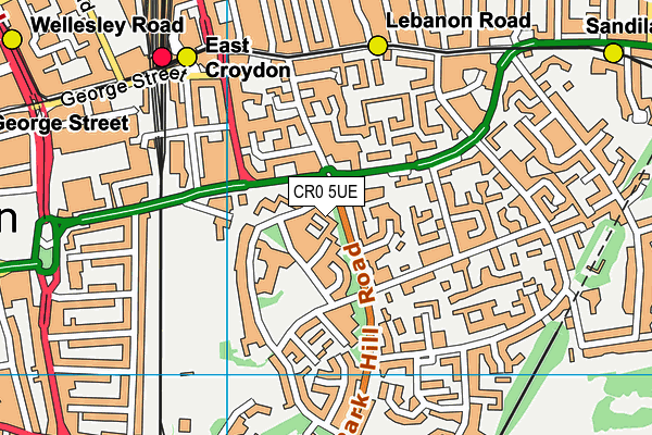 CR0 5UE map - OS VectorMap District (Ordnance Survey) CR0 5UE map - OS VectorMap District (Ordnance Survey)