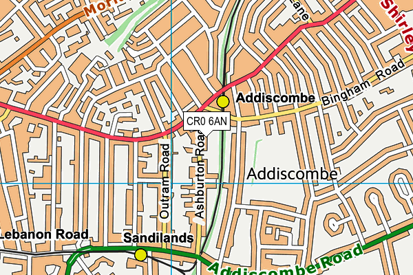 CR0 6AN map - OS VectorMap District (Ordnance Survey) CR0 6AN map - OS VectorMap District (Ordnance Survey)
