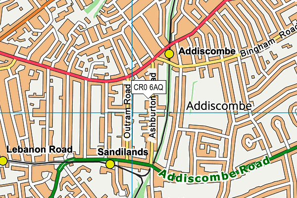 CR0 6AQ map - OS VectorMap District (Ordnance Survey)