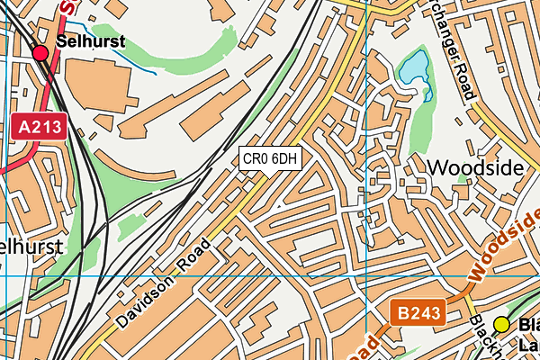 CR0 6DH map - OS VectorMap District (Ordnance Survey) CR0 6DH map - OS VectorMap District (Ordnance Survey)