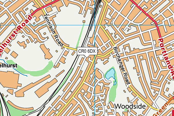 CR0 6DX map - OS VectorMap District (Ordnance Survey) CR0 6DX map - OS VectorMap District (Ordnance Survey)