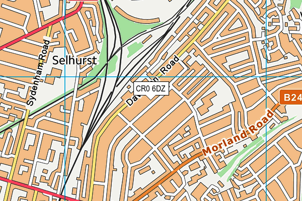CR0 6DZ map - OS VectorMap District (Ordnance Survey) CR0 6DZ map - OS VectorMap District (Ordnance Survey)