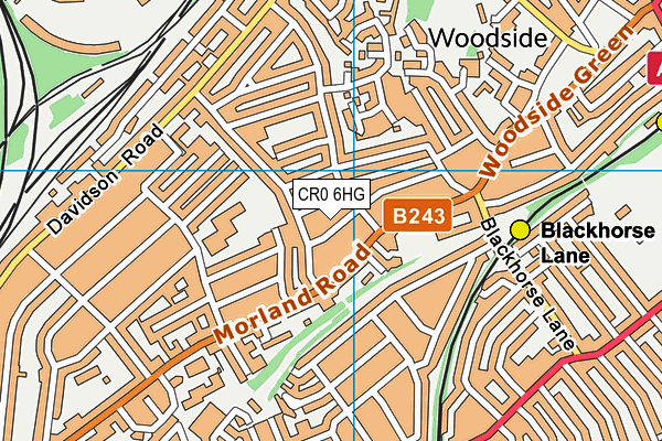 CR0 6HG map - OS VectorMap District (Ordnance Survey) CR0 6HG map - OS VectorMap District (Ordnance Survey)