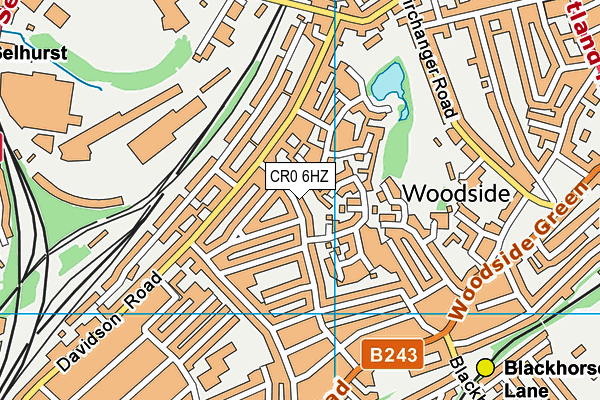 CR0 6HZ map - OS VectorMap District (Ordnance Survey)