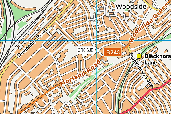 CR0 6JE map - OS VectorMap District (Ordnance Survey) CR0 6JE map - OS VectorMap District (Ordnance Survey)