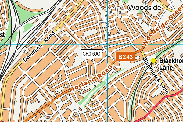 CR0 6JG map - OS VectorMap District (Ordnance Survey)
