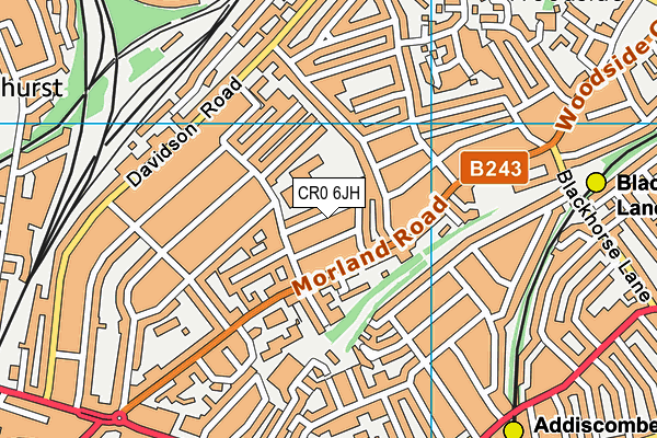 CR0 6JH map - OS VectorMap District (Ordnance Survey)