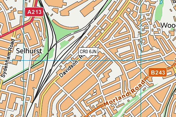 CR0 6JN map - OS VectorMap District (Ordnance Survey) CR0 6JN map - OS VectorMap District (Ordnance Survey)
