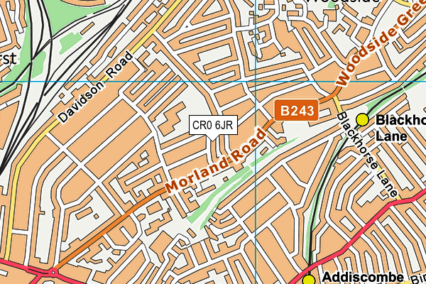 CR0 6JR map - OS VectorMap District (Ordnance Survey) CR0 6JR map - OS VectorMap District (Ordnance Survey)