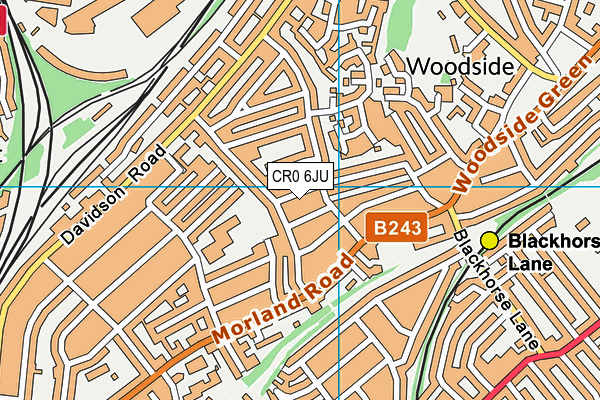CR0 6JU map - OS VectorMap District (Ordnance Survey)