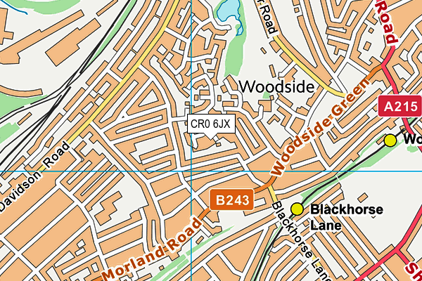 CR0 6JX map - OS VectorMap District (Ordnance Survey)
