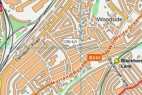CR0 6JY map - OS VectorMap District (Ordnance Survey)