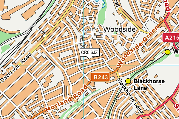 CR0 6JZ map - OS VectorMap District (Ordnance Survey)