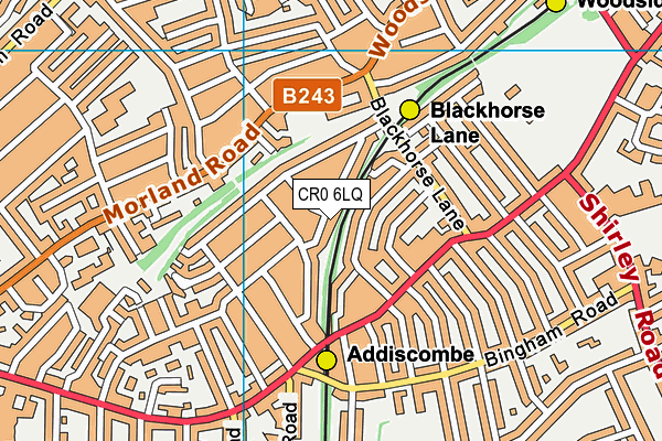 CR0 6LQ map - OS VectorMap District (Ordnance Survey)