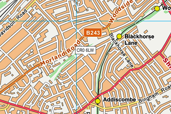 CR0 6LW map - OS VectorMap District (Ordnance Survey) CR0 6LW map - OS VectorMap District (Ordnance Survey)