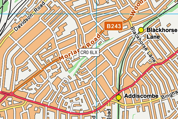 CR0 6LX map - OS VectorMap District (Ordnance Survey) CR0 6LX map - OS VectorMap District (Ordnance Survey)