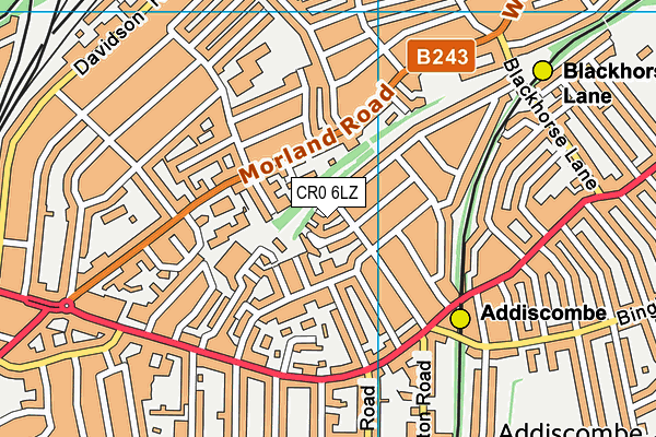 CR0 6LZ map - OS VectorMap District (Ordnance Survey) CR0 6LZ map - OS VectorMap District (Ordnance Survey)