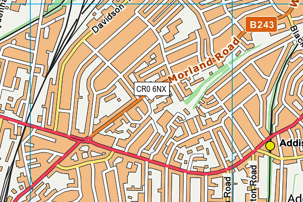 CR0 6NX map - OS VectorMap District (Ordnance Survey) CR0 6NX map - OS VectorMap District (Ordnance Survey)
